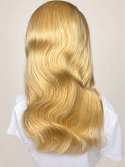 613 blonde lace wig back view